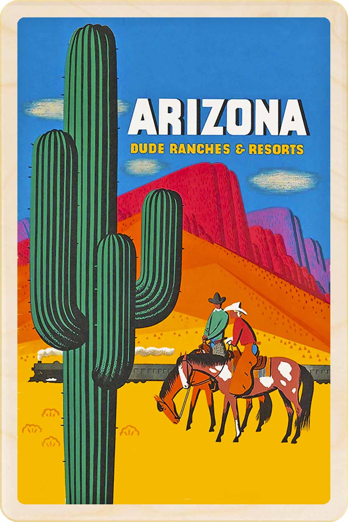 Arizona Dude Ranches – Eco-friendly Card - Wooden Postcard

Write on the back with any pen and post worldwide with a standard stamp. A smart, eco-friendly card and gift.