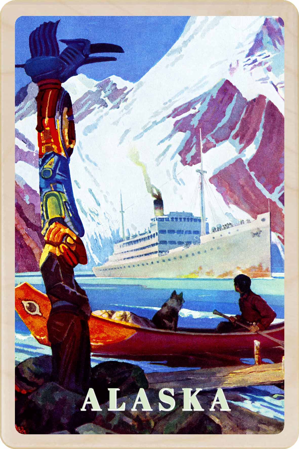 Alaska Cruise – Eco-friendly Card - Wooden Postcard

Write on the back with any pen and post worldwide with a standard stamp. A smart, eco-friendly card and gift.