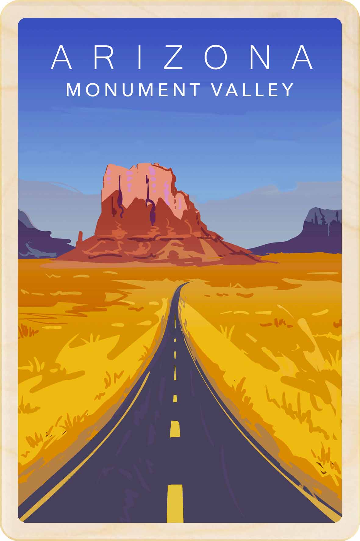 Monument Valley Navajo Tribal Park – Eco-friendly Card - Wooden Postcard

Write on the back with any pen and post worldwide with a standard stamp. A smart, eco-friendly card and gift.