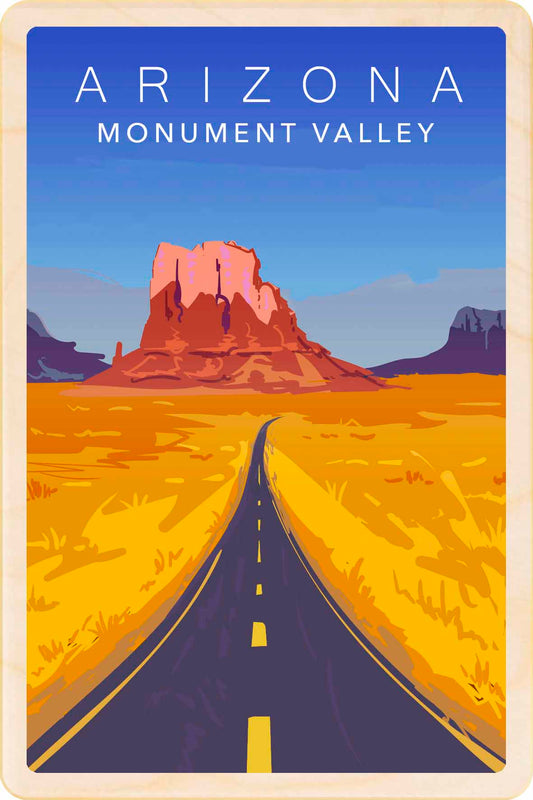 Monument Valley Navajo Tribal Park – Eco-friendly Card - Wooden Postcard

Write on the back with any pen and post worldwide with a standard stamp. A smart, eco-friendly card and gift.