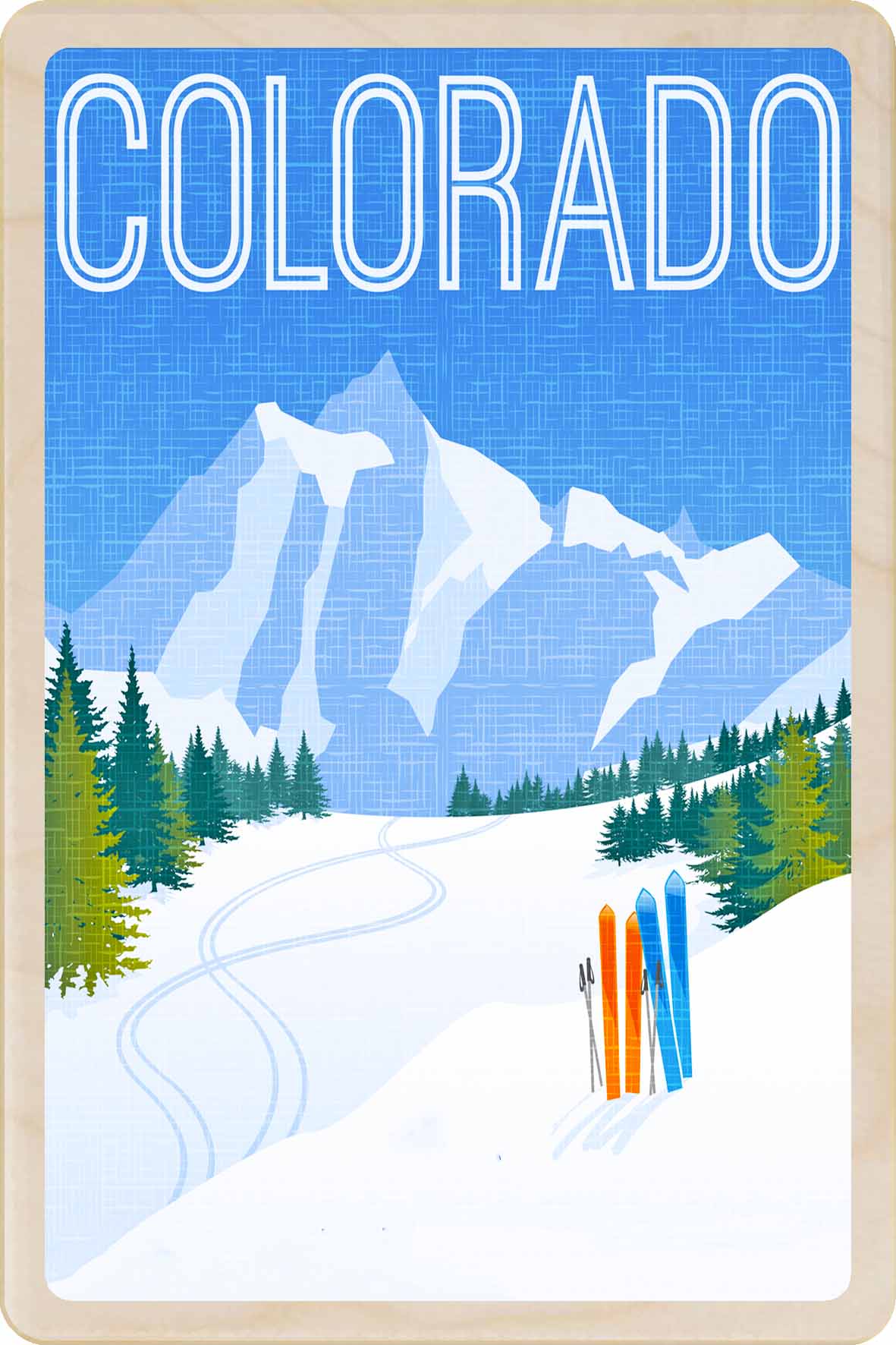 Colorado – Eco-friendly Card -Wooden Postcard

Write on the back with any pen and post worldwide with a standard stamp. A smart, eco-friendly card and gift.