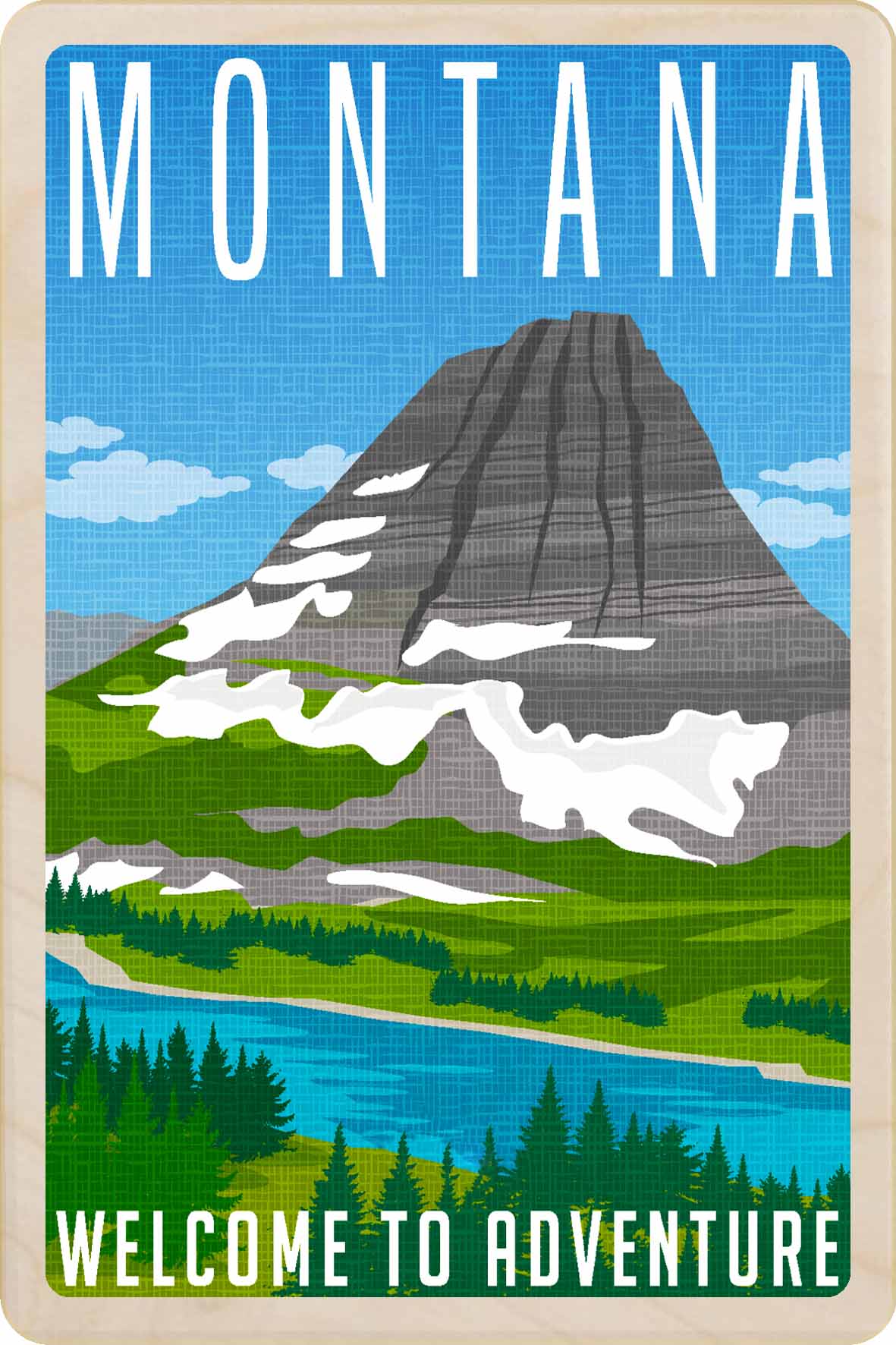 Montana - See America – Eco-friendly Card - Wooden Postcard

Write on the back with any pen and post worldwide with a standard stamp. A smart, eco-friendly card and gift.