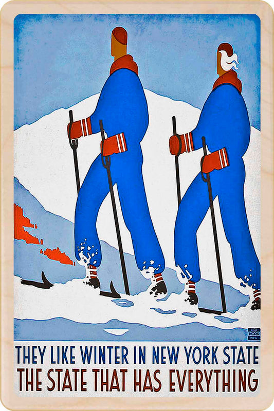 Winter in New York State – Eco-friendly Card - Wooden Postcard

Write on the back with any pen and post worldwide with a standard stamp. A smart, eco-friendly card and gift.