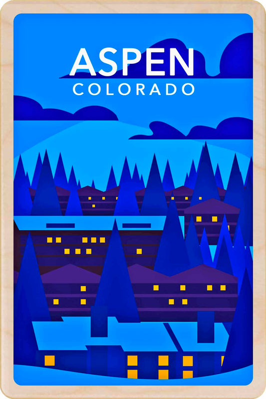 Aspen, Colorado – Eco-friendly Card -Wooden Postcard

Write on the back with any pen and post worldwide with a standard stamp. A smart, eco-friendly card and gift.