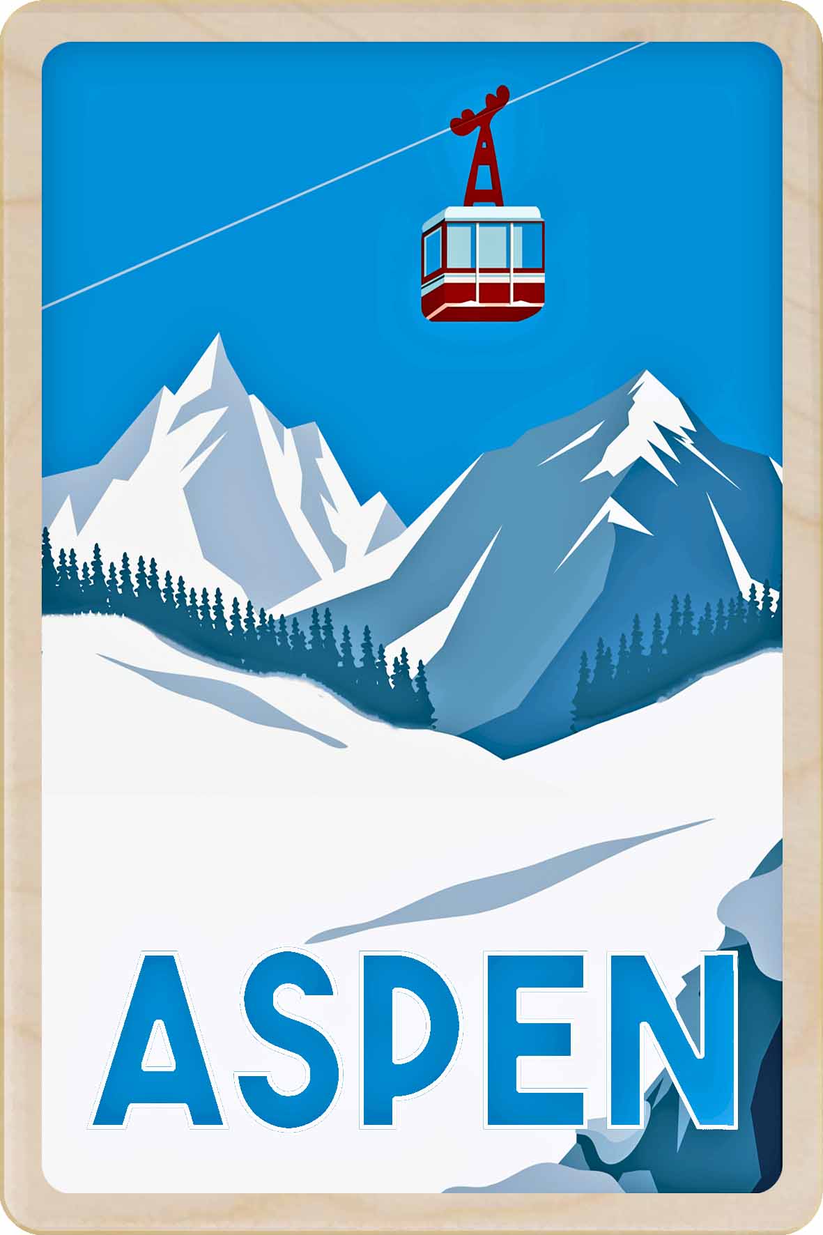 Aspen, Colorado – Eco-friendly Card - Wooden Postcard

Write on the back with any pen and post worldwide with a standard stamp. A smart, eco-friendly card and gift.