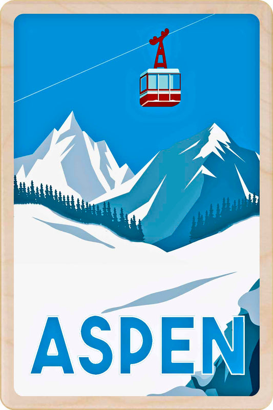 Aspen, Colorado – Eco-friendly Card - Wooden Postcard

Write on the back with any pen and post worldwide with a standard stamp. A smart, eco-friendly card and gift.