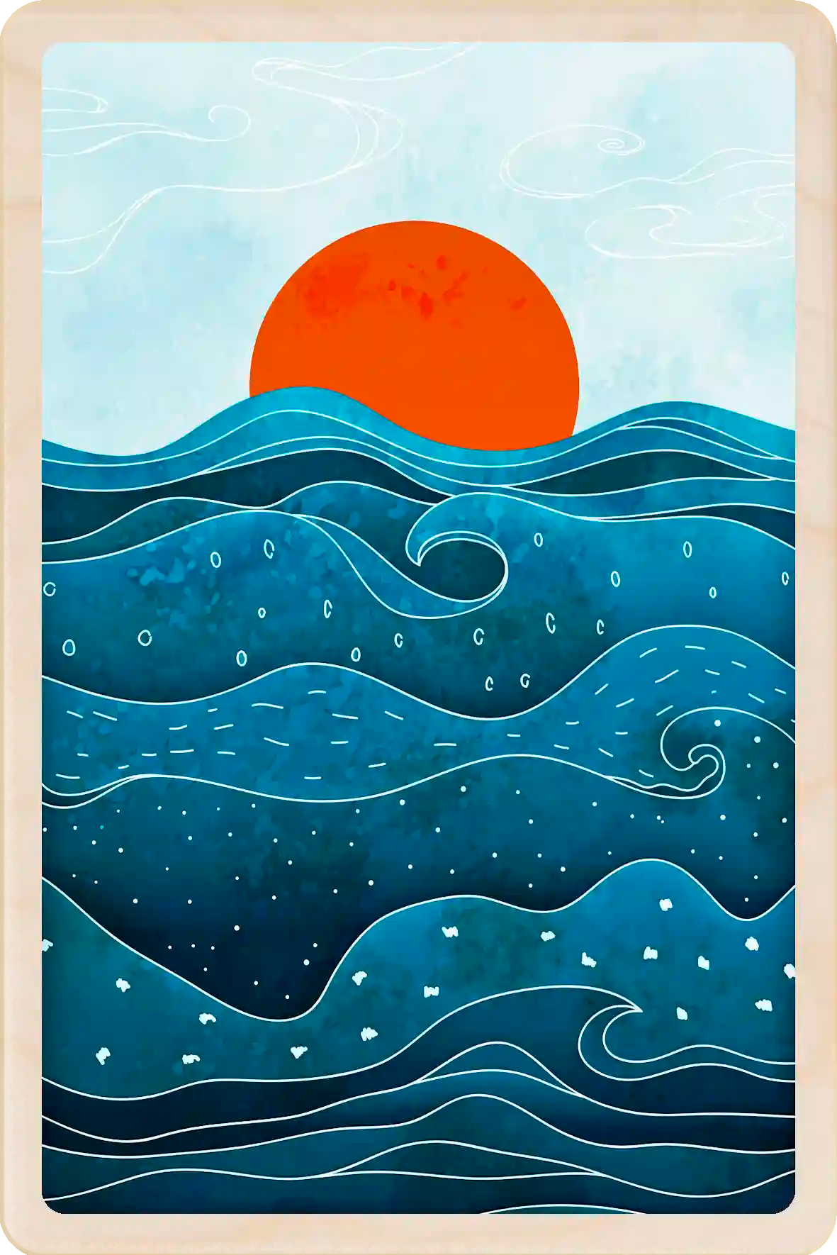 Sun & Sea, wooden postcard to send and to keep.
Write with a biro, post with a standard stamp. You can send this wooden card anywhere in the world. The Wooden Postcard Company