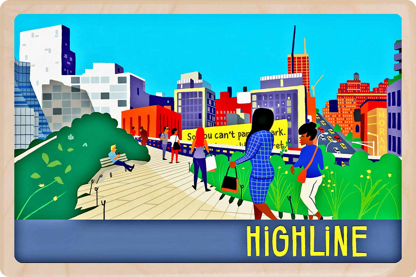 Highline, New York City – Eco-friendly Card - Wooden Postcard

Write on the back with any pen and post worldwide with a standard stamp. A smart, eco-friendly card and gift.