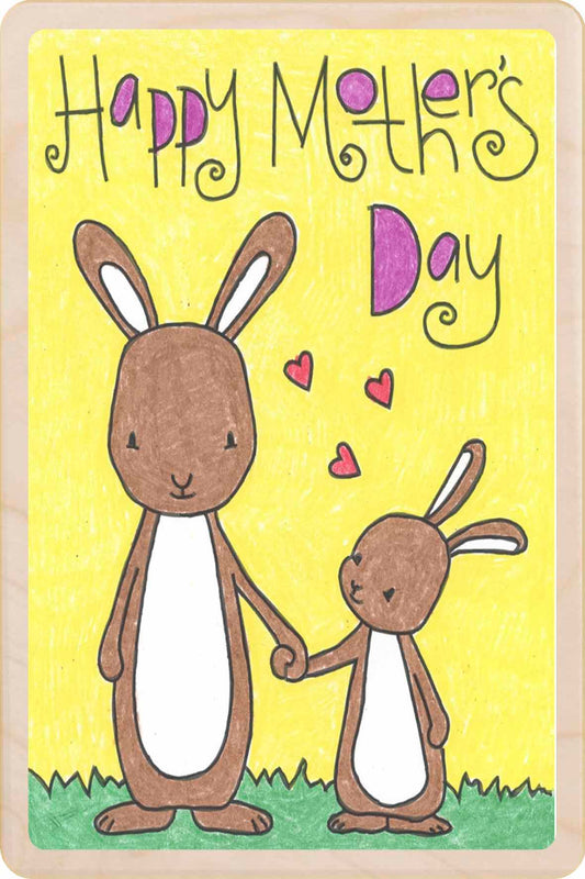 CUSTOM MOTHER'S DAY WOODEN POSTCARD