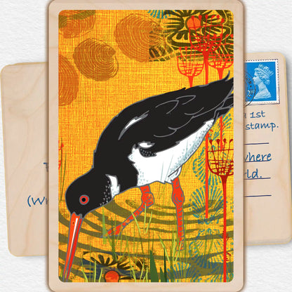 Plover, Wooden Postcard to send and to keep. The wooden Postcard Company