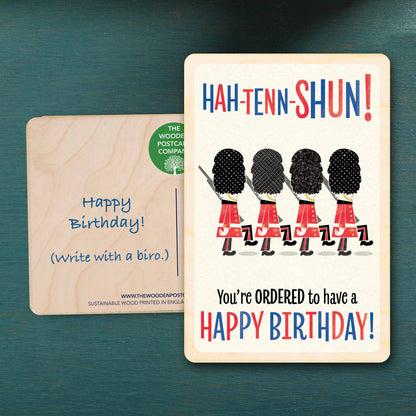 Soldiers Birthday Card - The Wooden Postcard Company
