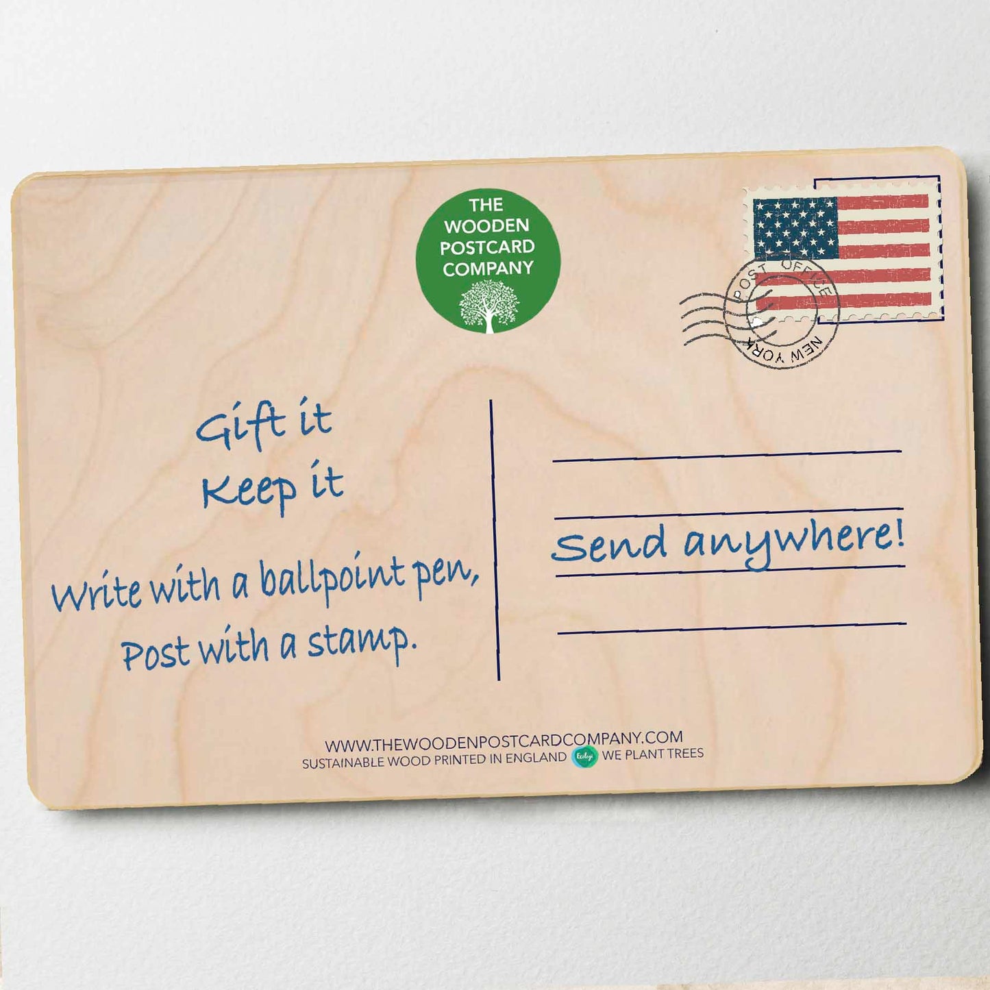 Personalised Custom Wooden Postcard