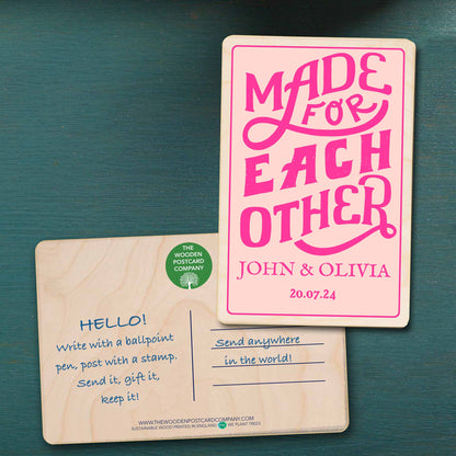 'Made for Each Other' Custom Wedding Card