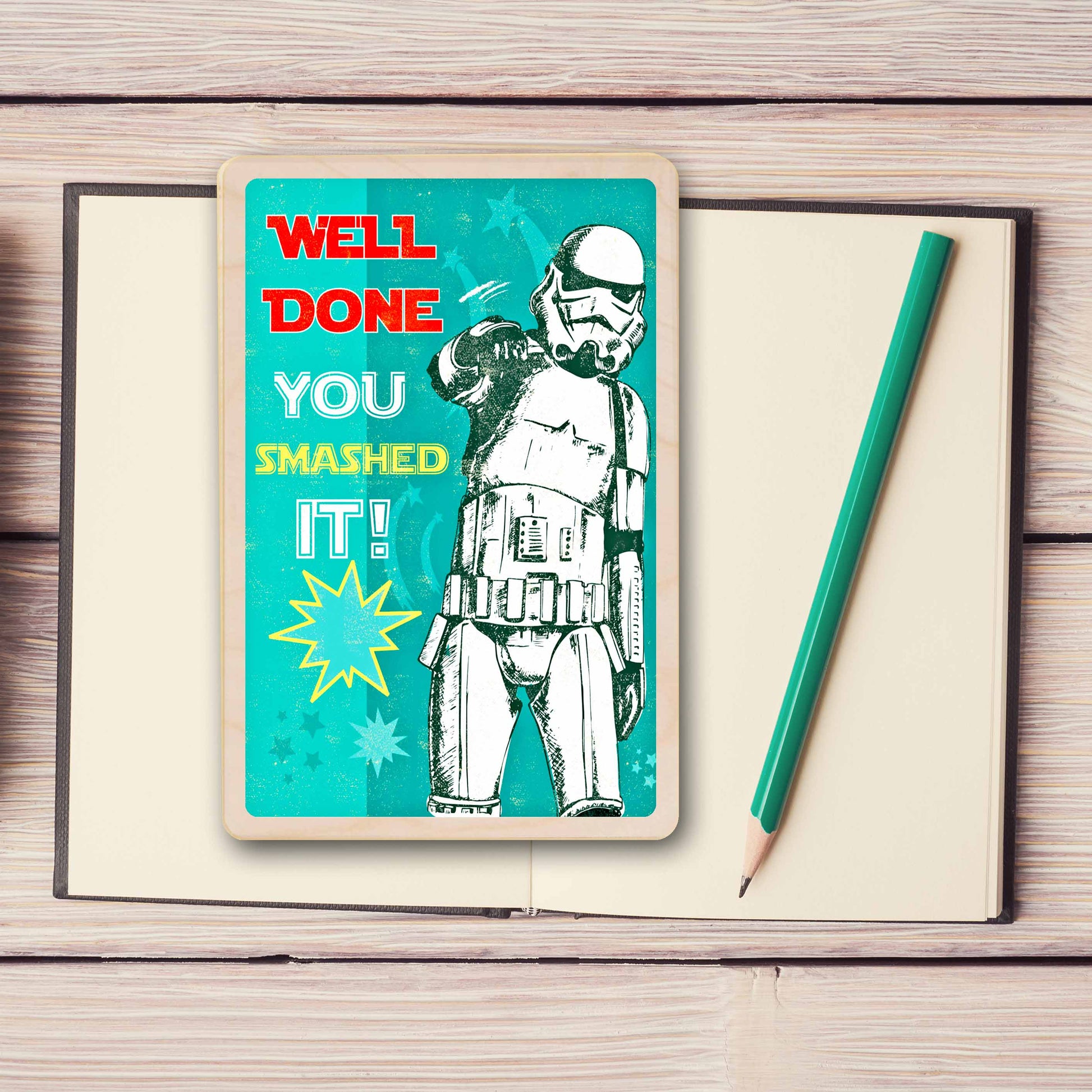 well done stormtroopers congratulation card the wooden postcard company