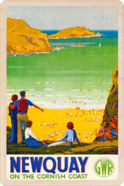 Newquay, Cornwall - Wooden Postcard